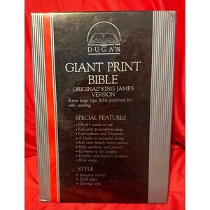 Dugan Giant Print Bible Original King James Version Burgundy KJV Red Letter 712